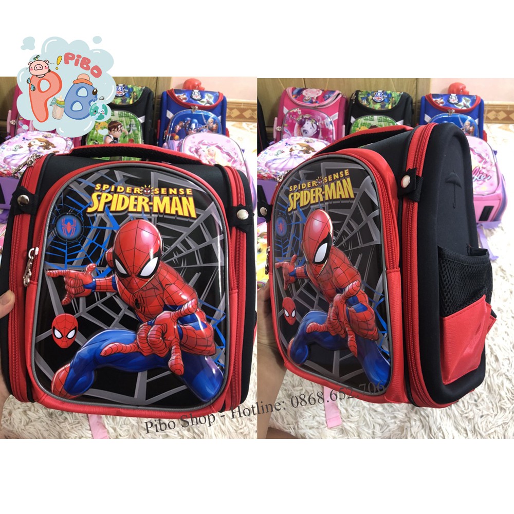 Balo Chống Gù Siêu Nhẹ Cao Cấp Cho Học Sinh Tiểu Học Elsa, Spiderman, Hellokitty, Ben 10