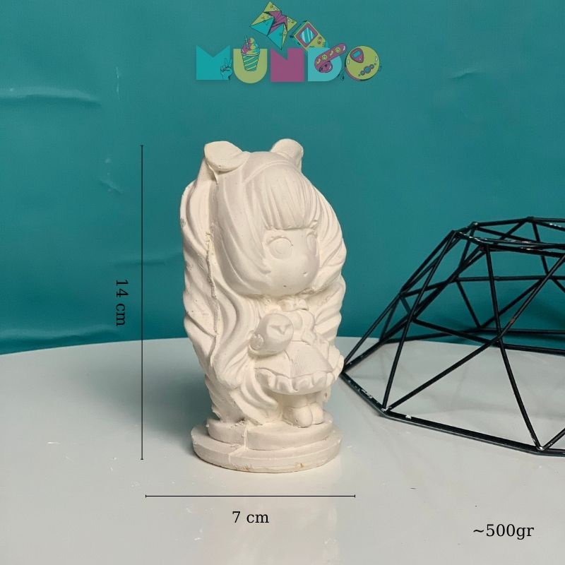 Tượng tô màu cao cấp chọn mẫu SIZE L BABY GIRL, tượng thạch cao MUNDO