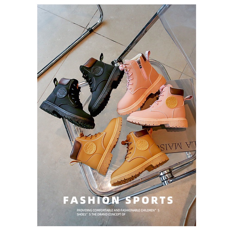 Giày Bốt Martin Màu Vàng Phong Cách Hàn Quốc Thời Trang Mùa Thu Mới 2022