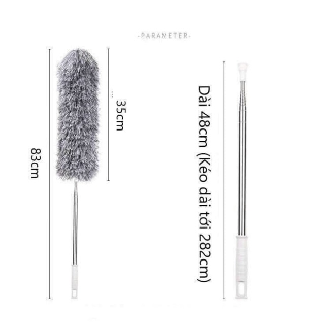 Chổi quét bụi cán inox rút gọn | Shopee Việt Nam