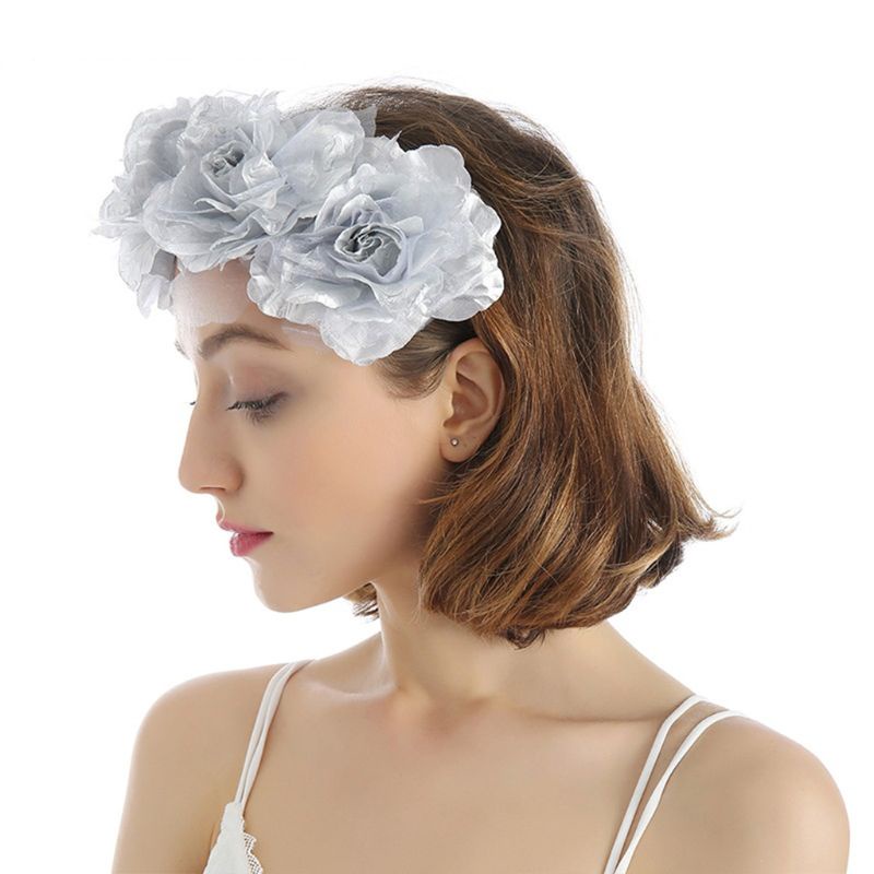 Vòng Hoa Đội Đầu 3D Bằng Kim Loại Cho Cô Dâu