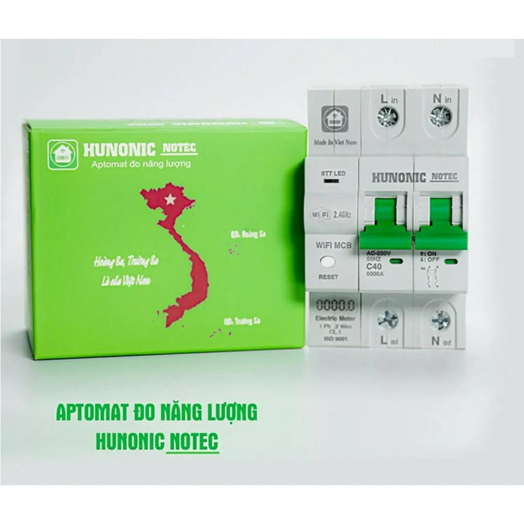 Aptomat Thông MInh Đo Năng Lượng Hunonic Notec - 1 đổi 1 trong vòng 24 tháng
