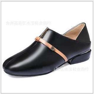 [CAO CẤP_TRỢ SHIP] Giày loafer nữ dây nâu, giày nữ đế thấp bít mũi, che nắng dẫm gót S306