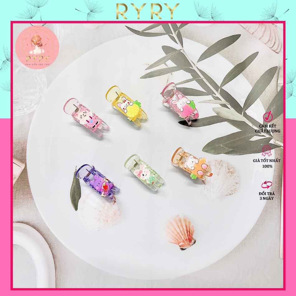 Kẹp Càng Cua 3 Răng Động Vật Siêu Đáng Yêu Cho bé