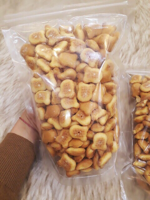Bánh gấu nhân kem thiên hồng 0,5kg hàng chuẩn k vụn,vỡ