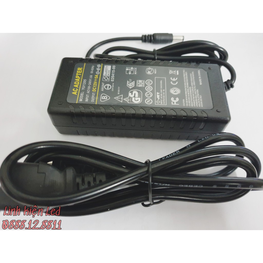 Nguồn Led adapter 12V5A nhựa