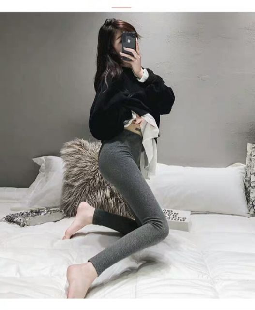 Quần legging Len Tăm Loại 1 Dày Dặn Gen Bụng Cạp Cao