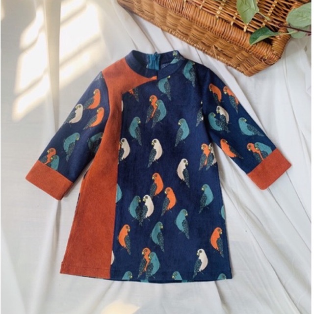 Áo dài bé trai nhung tăm độ dày vừa phải ấm áp, lên dáng rất đẹp, Harifa (MYC shop myc_shop_thoitrangbeyeu)