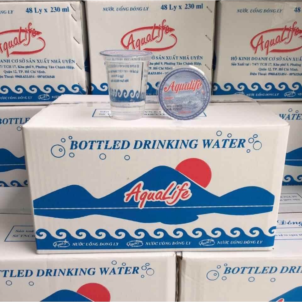 Nước Suối Ly Aqualife Thùng 48 Ly