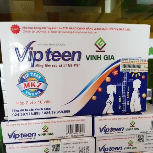 VIPTEEN hỗ trợ tăng chiều cao, Cốm Bổ Sung Canxi, Bổ Sung Canxi Giúp Xương Chắc Khỏe Cho Trẻ 9 -18 tuổi_ Chính hãng