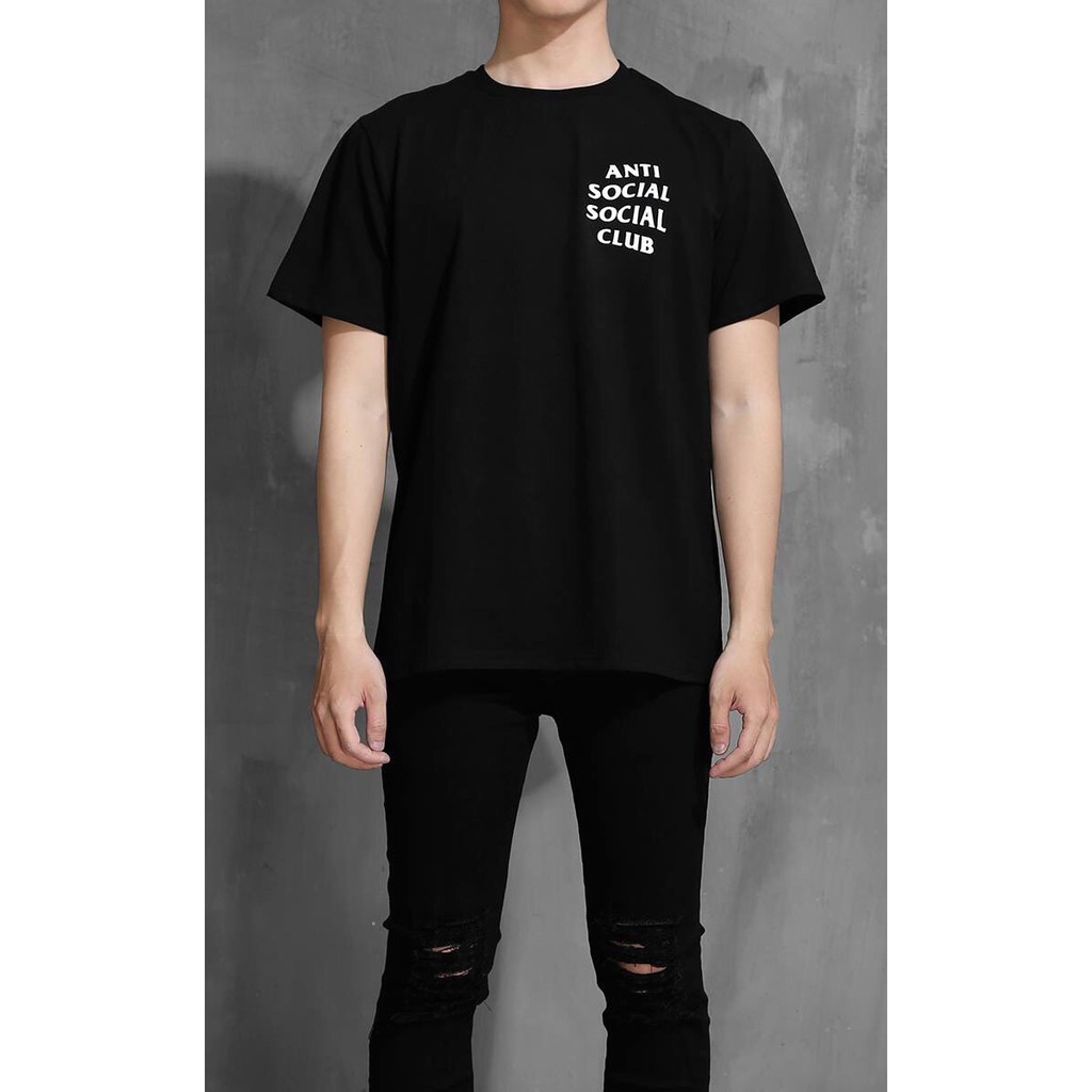 (SALE) Áo thun anti social social club - Áo thun unisex tay lỡ form rộng BeWay