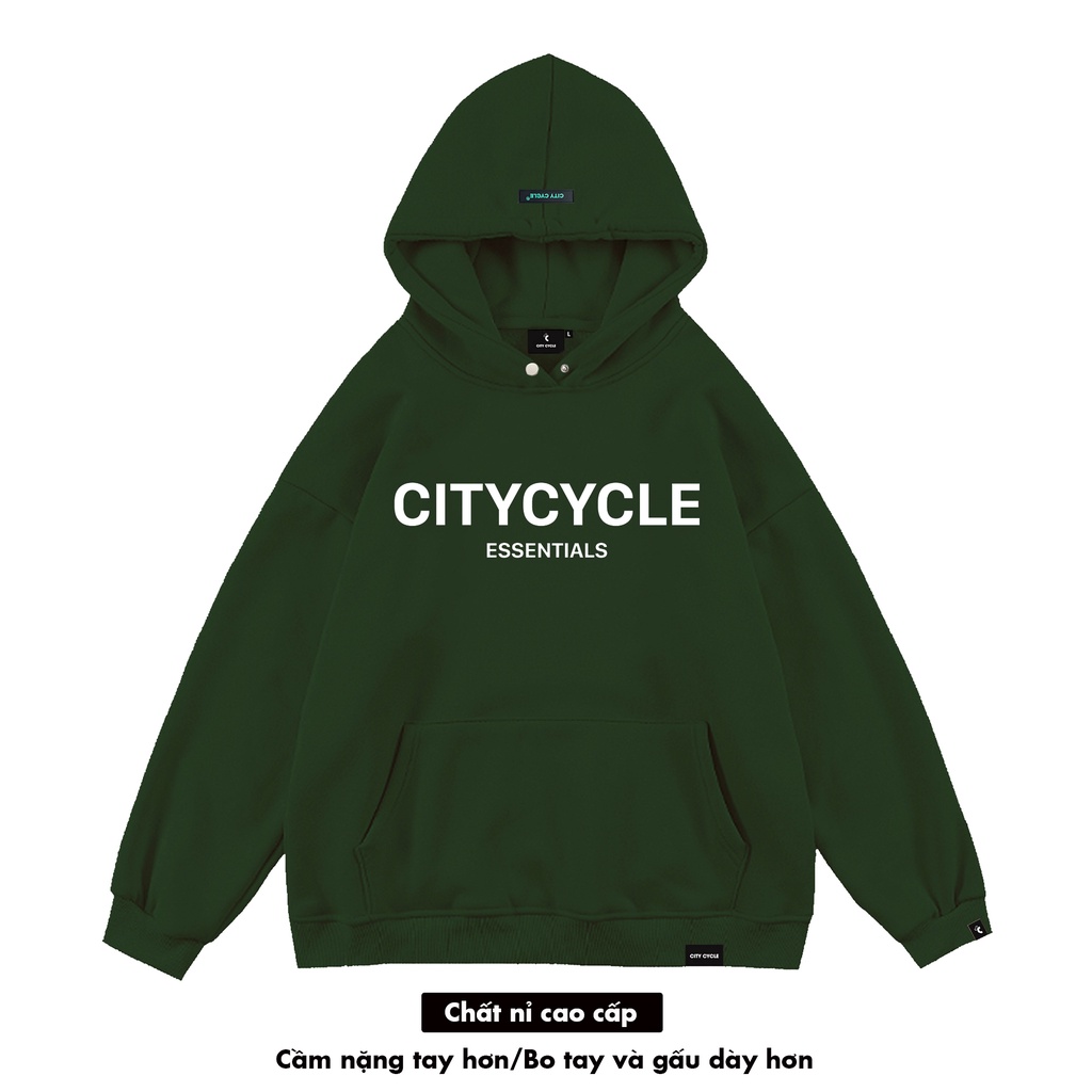 Áo hoodie Essentials City Cycle chất hoodie nỉ bông cotton form rộng oversize unisex in hình local brand