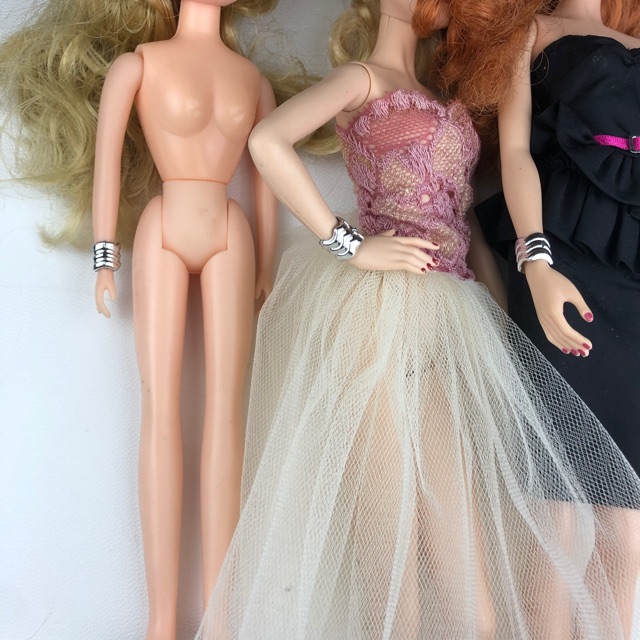 P1J- Set 2 Vòng tay mạ bạc trang sức cho búp bê 1:6