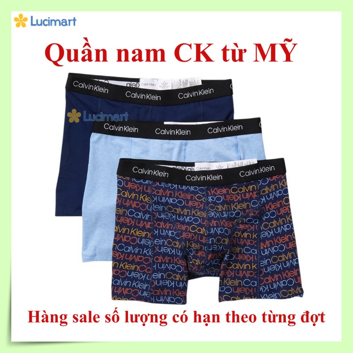 Quần lót nam CK từ USA mẫu boxer Set 3 hoặc 4 cái [Hàng Mỹ-Giá Sale]