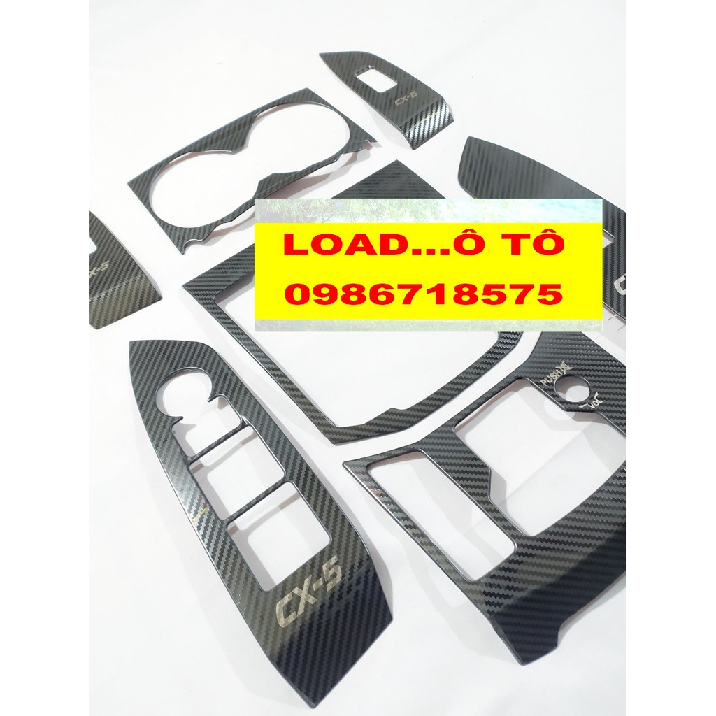 Ốp Nội Thất Xe Mazda CX5 2022-2018 Vân Carbon Cao Cấp