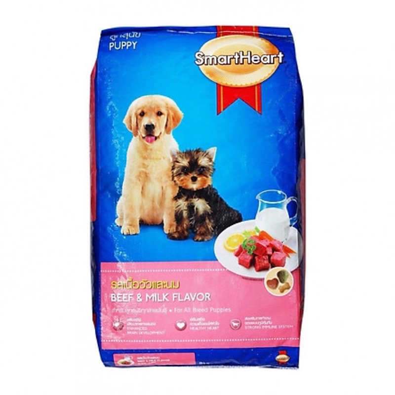 Thức Ăn Cho Chó Con Vị Bò Và Sữa smartheart puppy 8kg