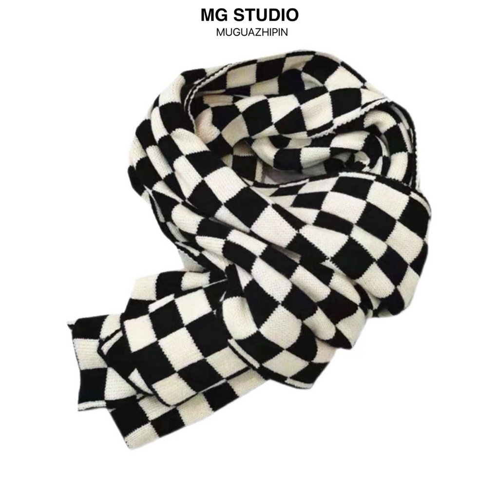 Khăn choàng hoạt tiết ô cờ MG STUDIO