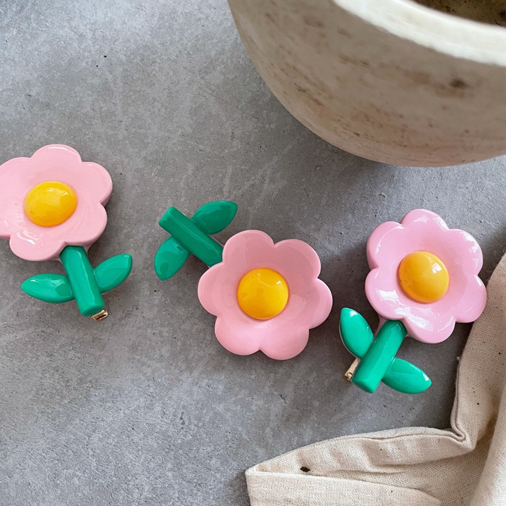 Kẹp Tóc acrylic Hình Hoa Nhiều Màu Sắc Dễ Thương Cho Bé Gái