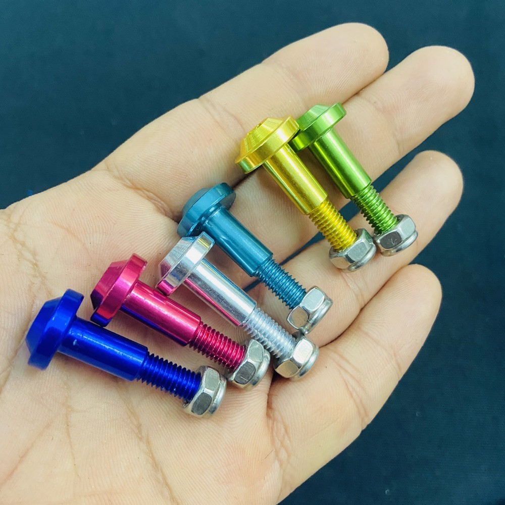 [ỐC KIỂU] ỐC KIỂU NHÔM CNC GẮN CỐT TAY THẮNG XE MÁY ĐỘ LÊN MÀU SẮC RỰC RỠ