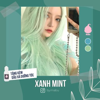 SET Thuốc Nhuộm Tóc Màu Xanh Mint Không Hại Tóc Cao Cấp