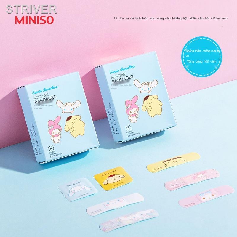 Miniso Miếng Dán Băng Keo Cá Nhân Chống Nước Thoáng Khí Họa Tiết Hoạt Hình Cho Trẻ Em