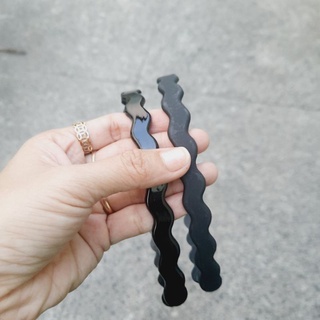 Bờm cài tóc bản dợn đen bóng/đen nhám (bản 1cm)