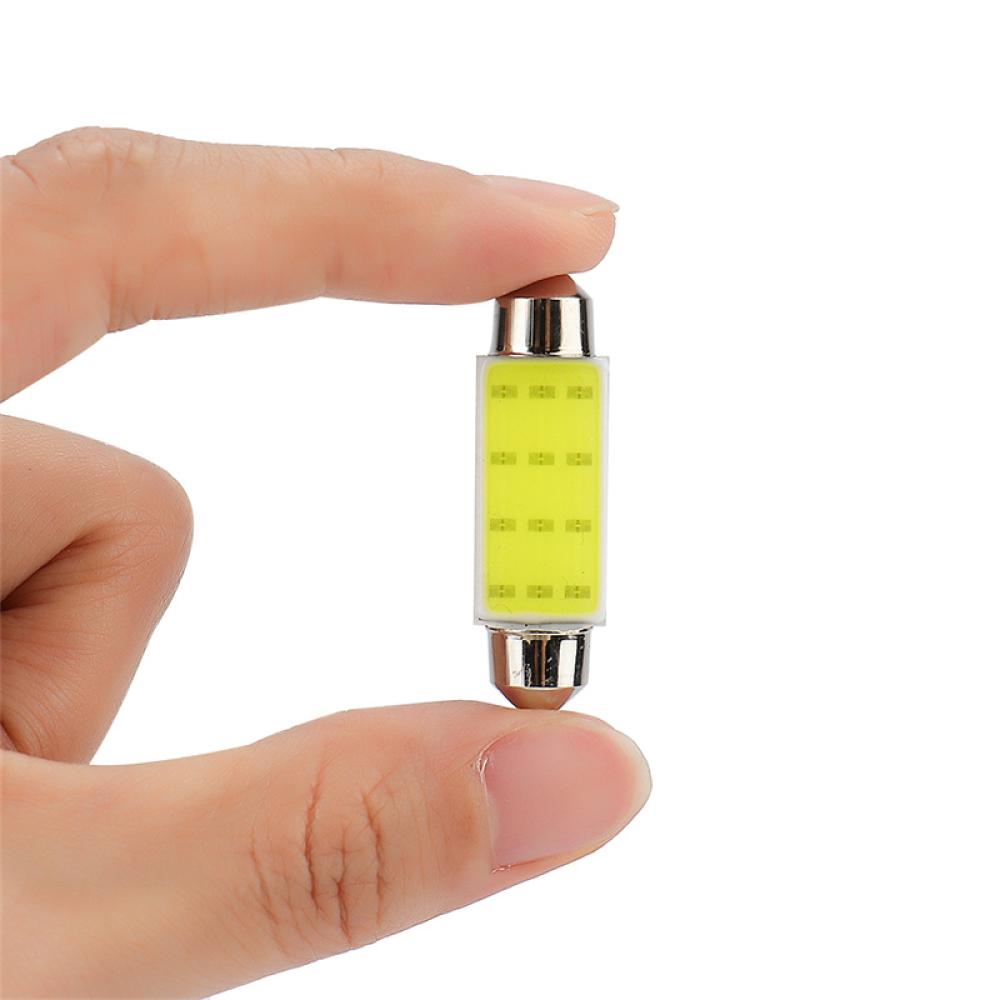 Set 10 Đèn LED COB C5W DC12V 31 / 36 / 39 / 41MM A6B5 Ánh Sáng Trắng Dành Cho Ô Tô