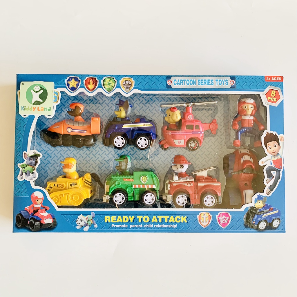 (Tặng sticker) Đồ chơi Biệt đội Chó cứu hộ Paw Patrol mô hình 7 con cho bé