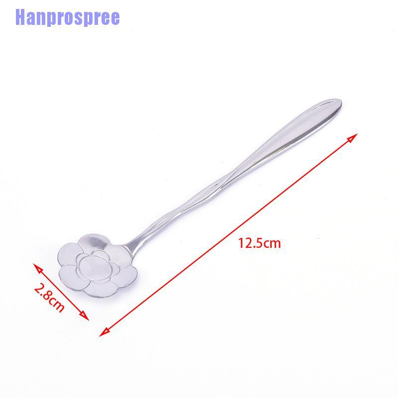 [Hàng mới về] Muỗng cà phê hình bông hoa bằng thép không gỉ