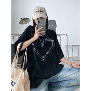 Áo Thun 100% Cotton Tay Lỡ Dáng Rộng Thời Trang Dành Cho Nữ