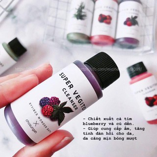 Set 3 Sữa Rửa Mặt Rau Củ Thải Độc Super Vegitoks Cleanser Mini