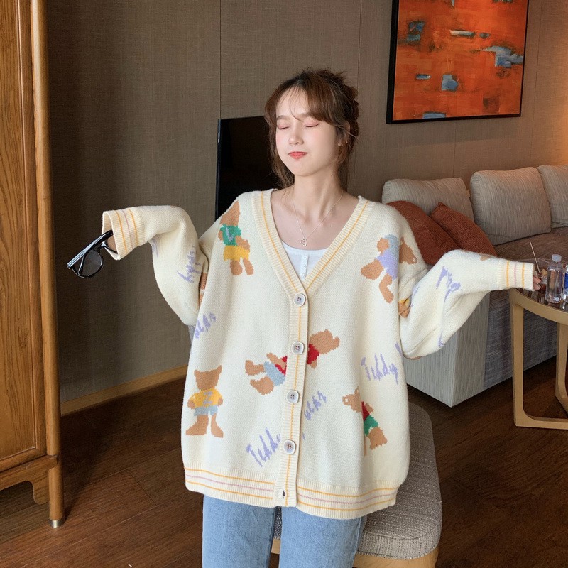 Áo cardigan len họa tiết ulzzang AK1163