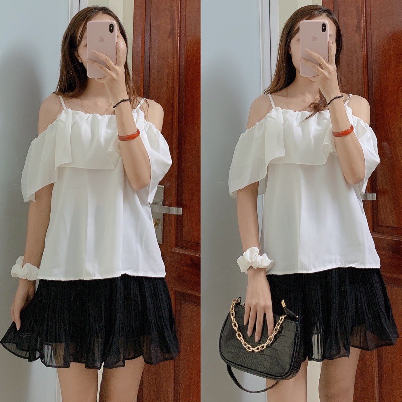 [Ảnh thật/Video]Chân Váy dập ly gấu xòe Serena thiết kế cạp chun lưng cao | BigBuy360 - bigbuy360.vn