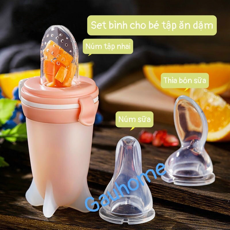 TÚI NHAI ĂN DẶM CHO BÉ, SET 3 MÓN