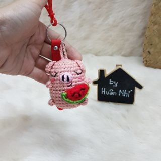 Móc khóa thú len handmade - bé heo con