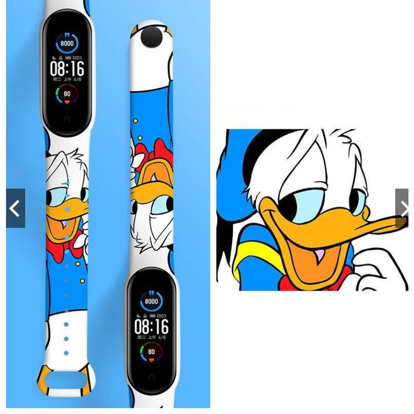 Dây Đeo Thay Thế Bằng Silicone In Hoạt Hình Cho xiaomi Mi band 6 5 4 3 xiaomi Miband 6 / 5 band 7