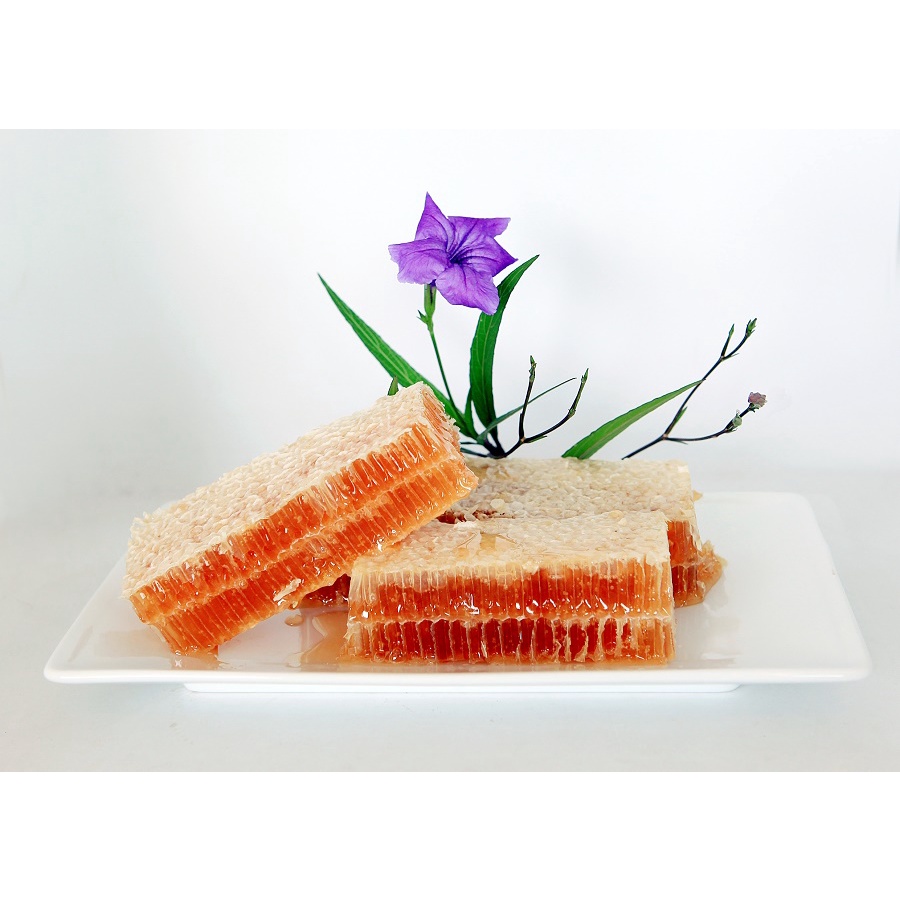 Mật ong bánh tổ rừng tươi nguyên sáp & keo ong nguyên chất 250gr sản xuất theo tiêu chuẩn CHÂU ÂU