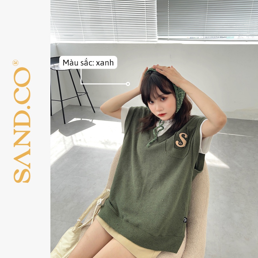 SAND áo gile unisex form rộng nam nữ phong cách Hàn Quốc - S-BASIC GILE