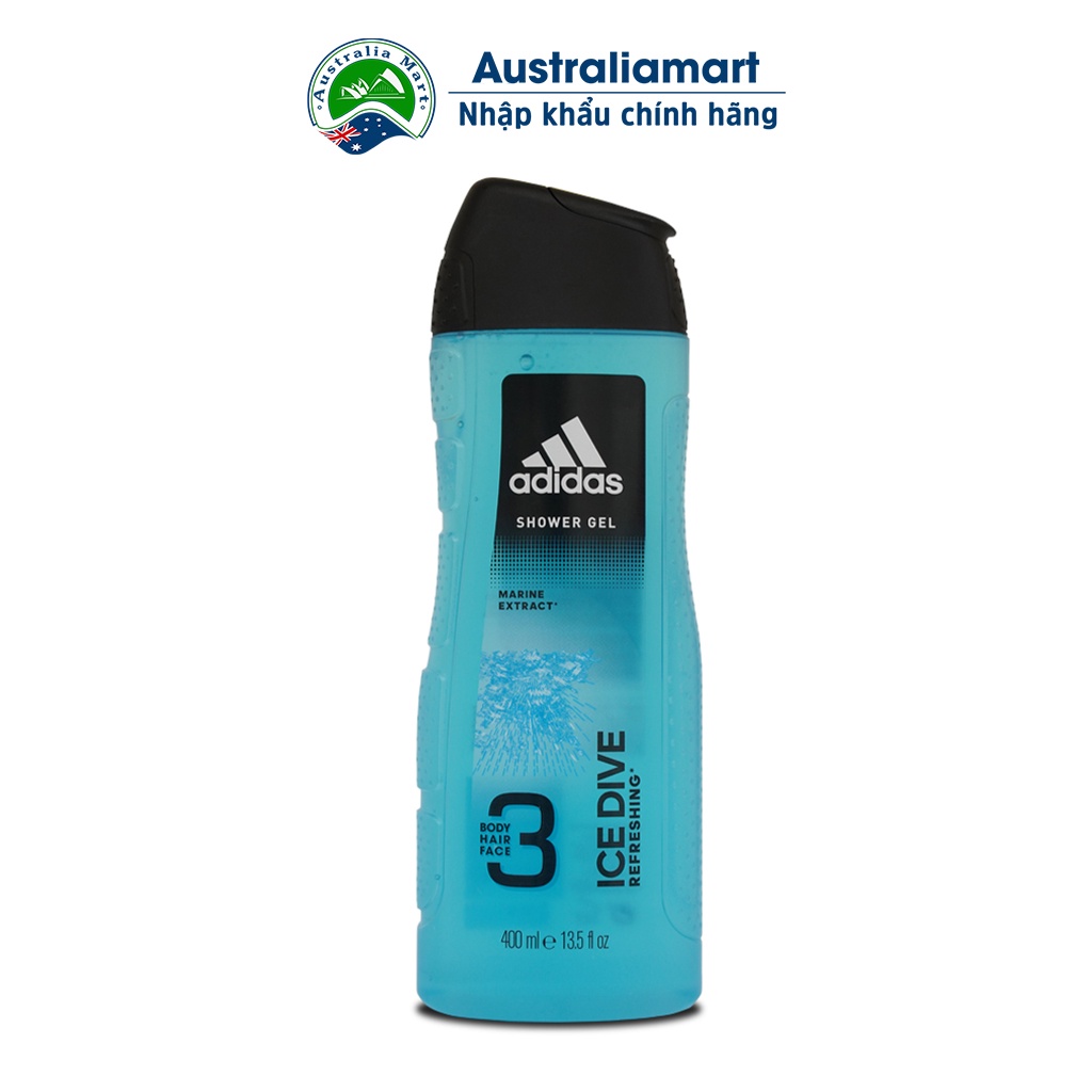 Sữa Tắm Gội Toàn Thân Nam Adidas Ice Dive 400ml