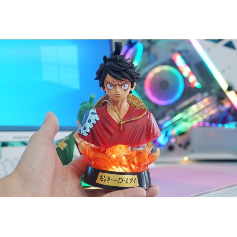 MÔ HÌNH BÁN THÂN LUFFY, ZORO, SANJI LED RGB 16CM