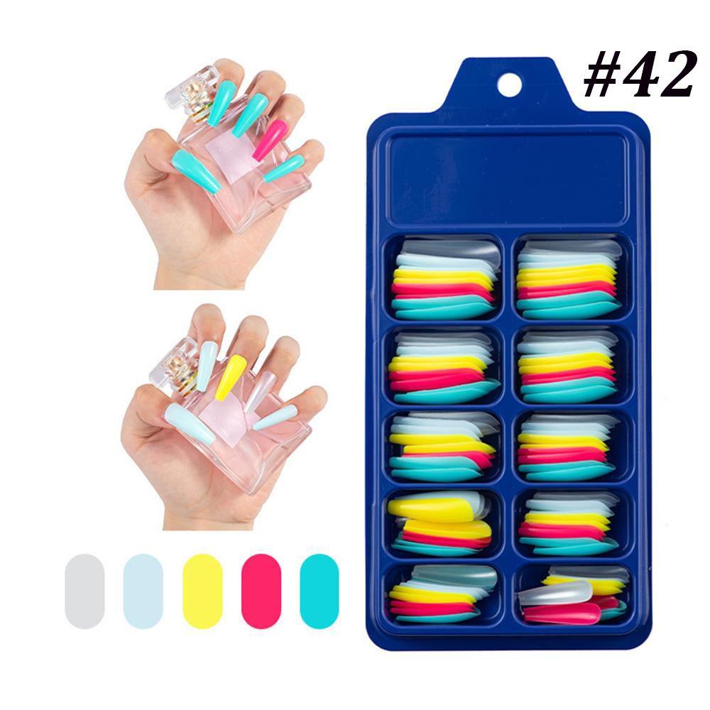 Bộ 100 Móng Tay Giả Bằng Acrylic Che Phủ Toàn Diện DIY