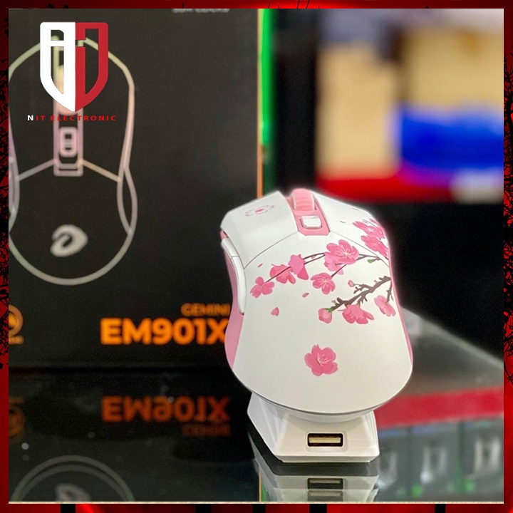 Chuột không dây máy tính gaming DAREU EM901X Led RGB Wireless mouse vi tính laptop pc chơi chuyên game