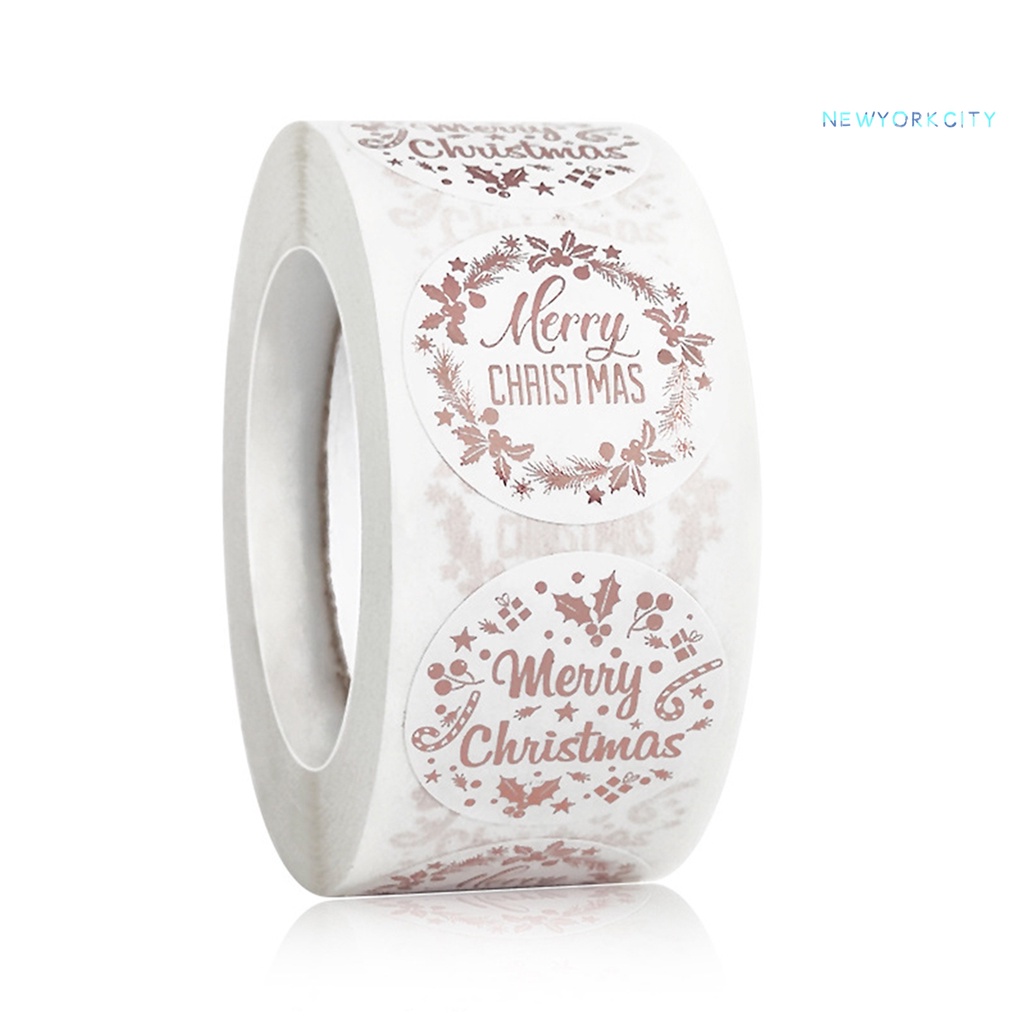 Bộ 500 Miếng Dán Chữ Merry Christmas Màu Vàng Hồng