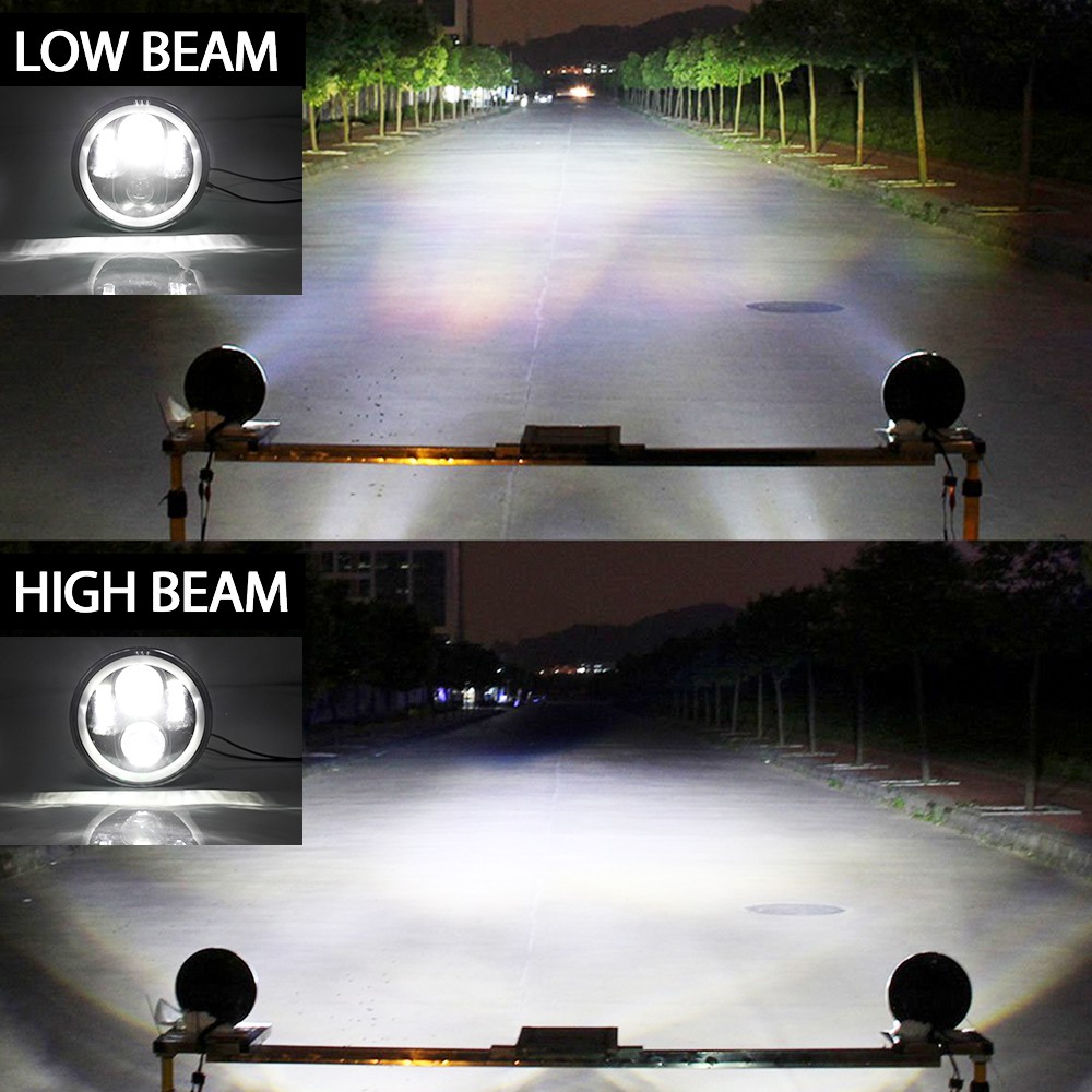 Đèn LED pha / xi nhan sáng trắng 5 3/4&quot; 5.75 dành cho xe Kenworth Peterbilt 359 4000 4040 5506 H5006 H651/466