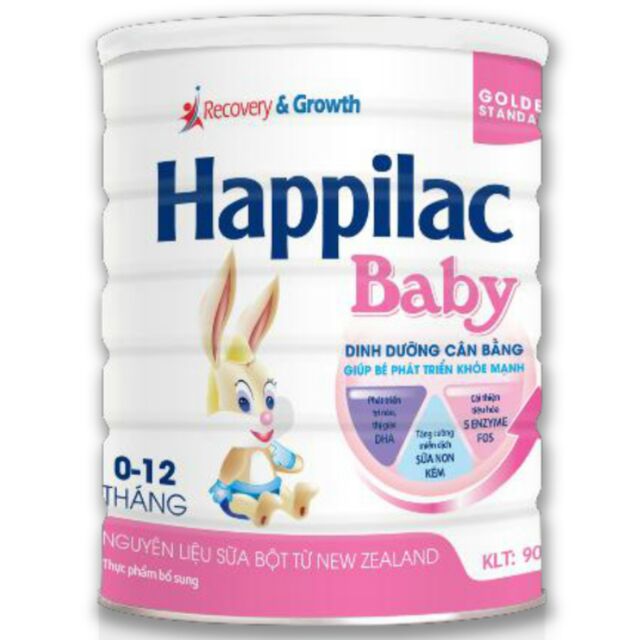 Sữa happilac baby 900g (0-12 tháng)