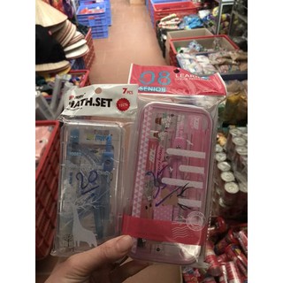[TRỌN BỘ] HỘP EKE COMPA, THƯỚC ĐO ĐỘ, BÚT CHÌ, TẨY, NGÒI CHÌ