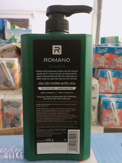 Dầu gội đầu Romano dung tích 650ml