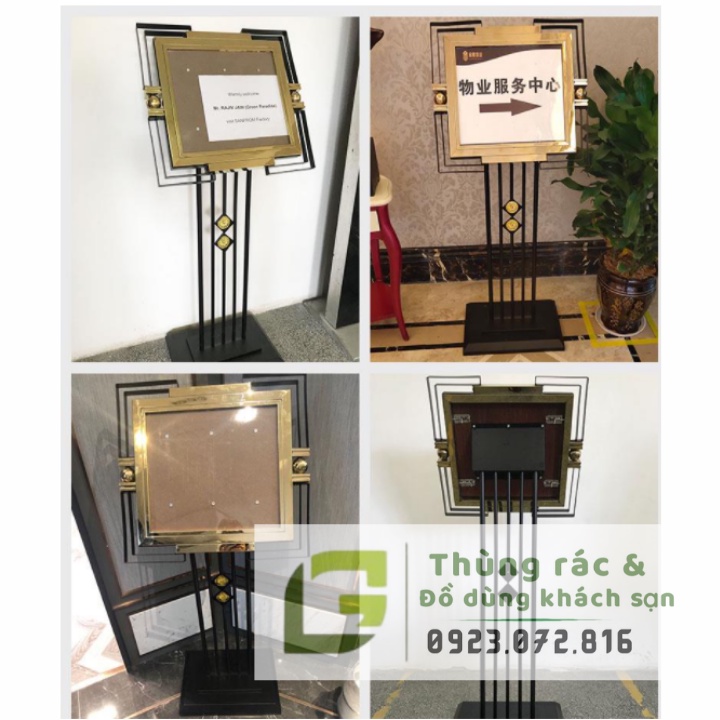 Bảng chỉ dẫn, bảng thông báo nhà hàng, bảng thông báo ngoài trời, màu đen