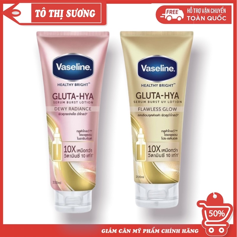 Sữa Dưỡng Thể VASELINE 10X SERUM GLUTA-HYA 330ML Mẫu Mới Nhất Thái Lan