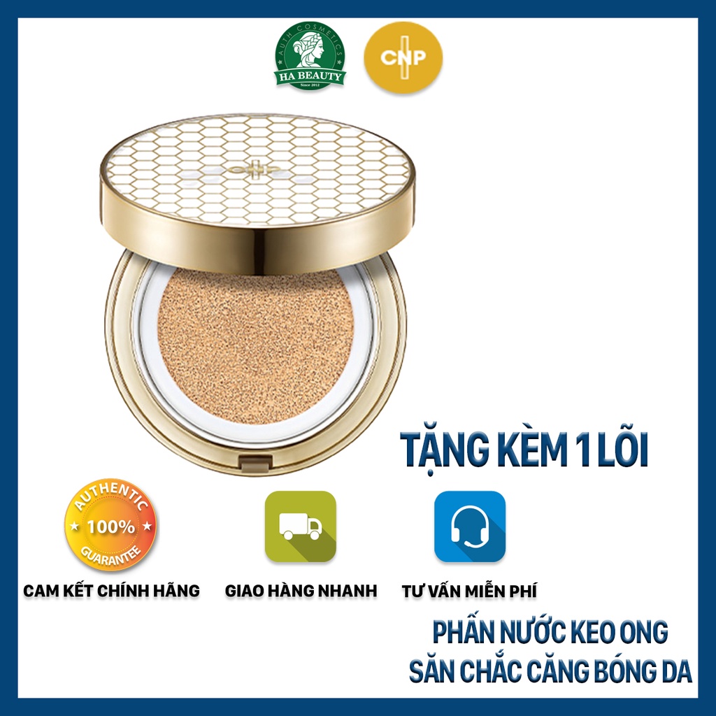 Phấn nước tinh chất keo ong săn chắc căng bóng da CNP Propolis Ampoule Inradient Cushion 15g tặng thêm lõi refill 15g